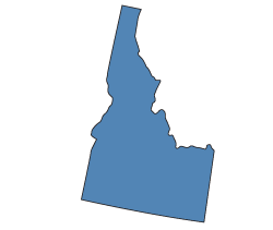 Shape of the state of Idaho